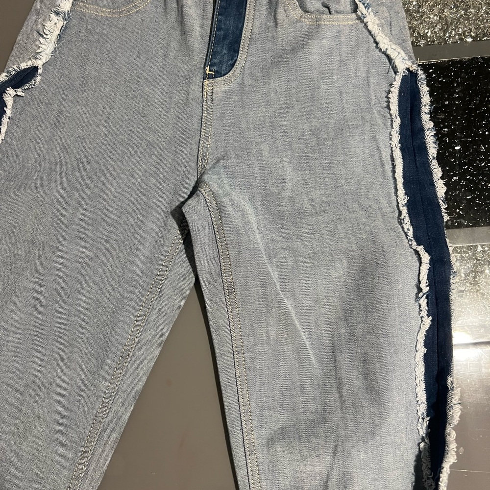 Fashion Nova Two-Tone Blue Jeans
